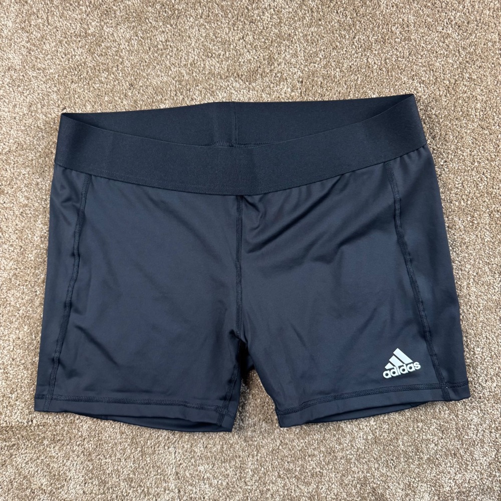 Adidas Womens Techfit Volleyball Shorts Black Aeroready Compression FK0993 XL 4"